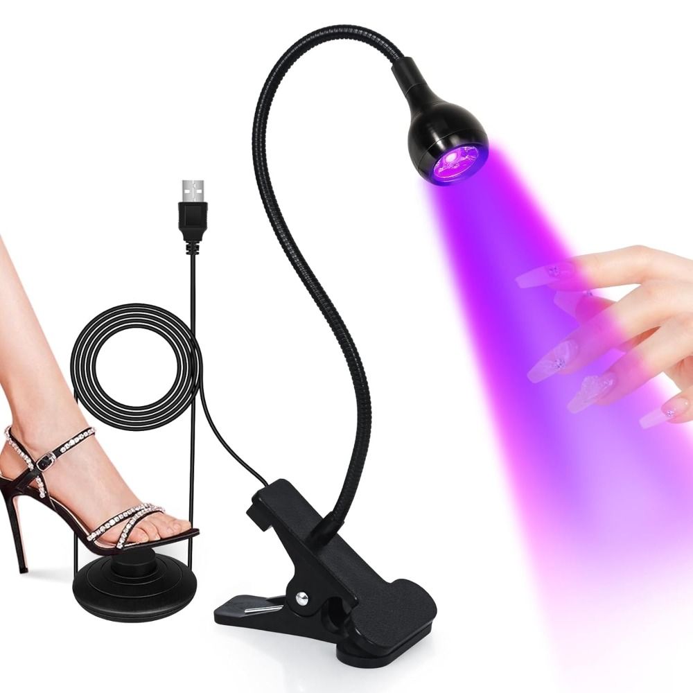 Hair Care Gel - 5W/3W UV-LED-Nagellampe mit Fußpedalschalter, verstellbarem Kopf,