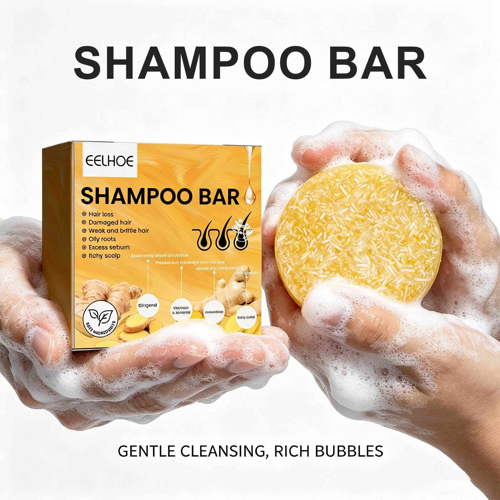 Hair Care Pantene - 1 Stück Shampoo-Riegel mit Ingwer, Haarpflege,