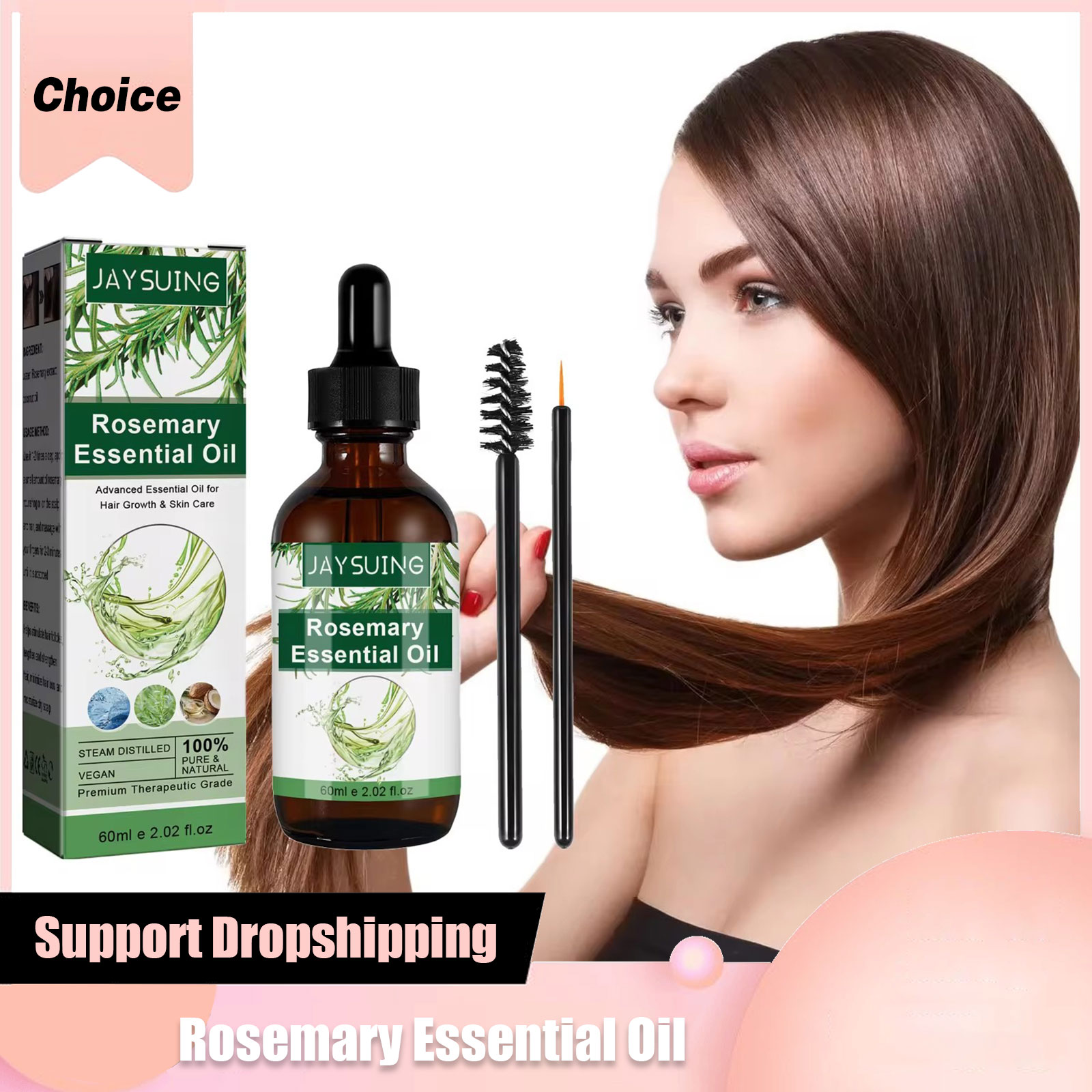 Rosemary Hair Oil - Ätherisches Rosmarinöl für Haarwachstum, Behandlung von