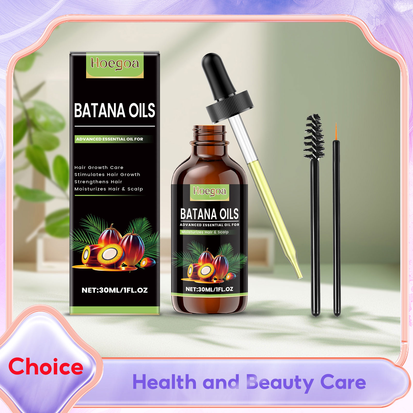 Hair Care Nature - Batana-Öl für das Haarwachstum, revitalisierend, stärkend,