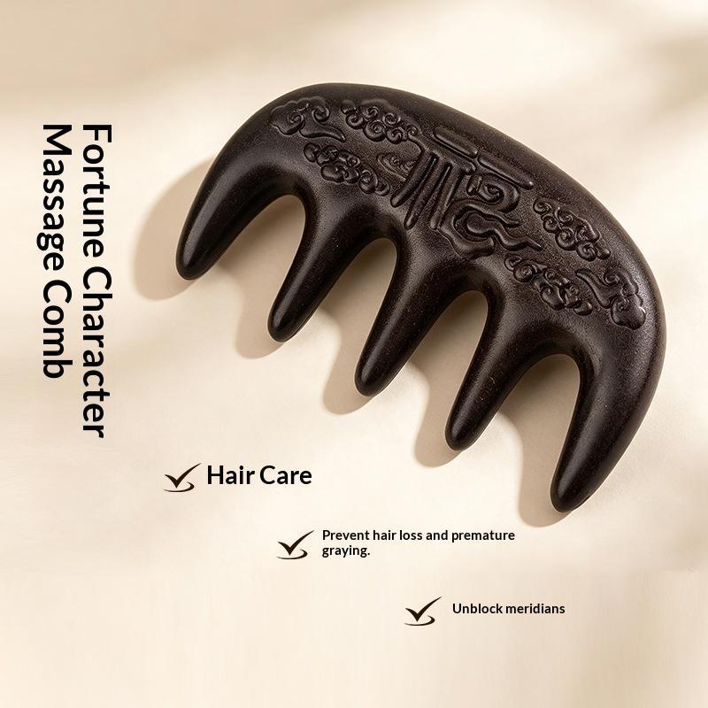 Hair Care Daily Routine - Natürlicher Kräuter-Kopfhautmassagekamm, Haarpflege-Tool, traditionelle Kopfentspannungsbürste für