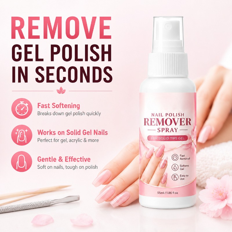 Hair Care Gel - Nagellackentferner-Spray, festes Nagelgel, auflösende Flüssigkeit, schnell