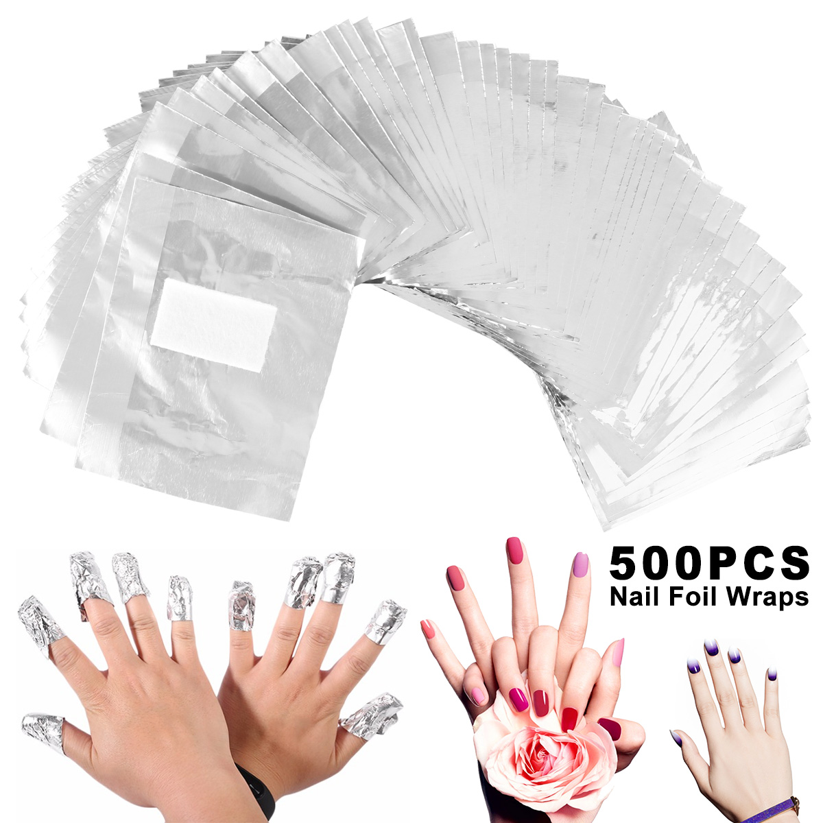 Hair Care Gel - 500/1000 Stück Aluminiumfolie Gel Nagelentferner Tücher