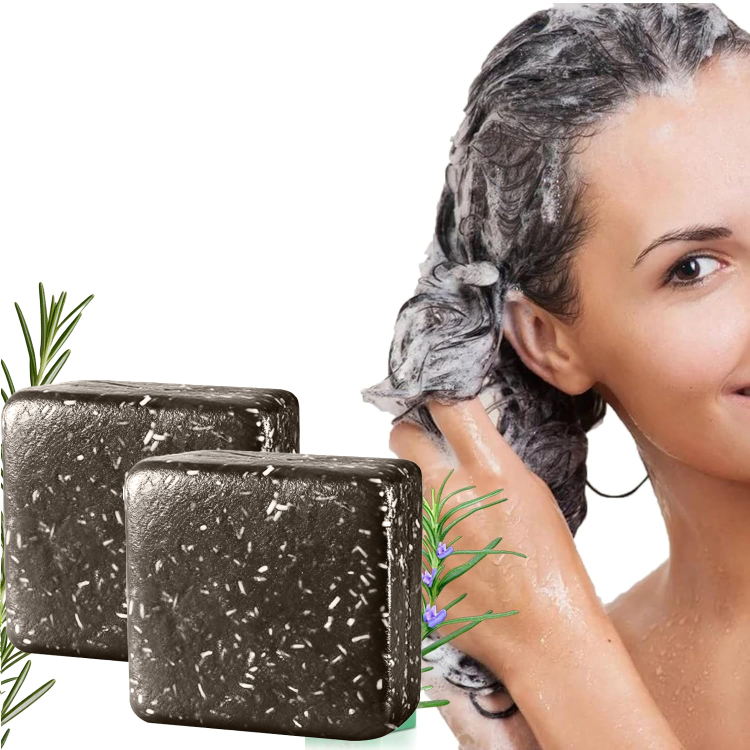 Hair Care Pantene - Rosmarin-Shampoo-Riegel für Haarwachstum, natürliches festes Shampoo
