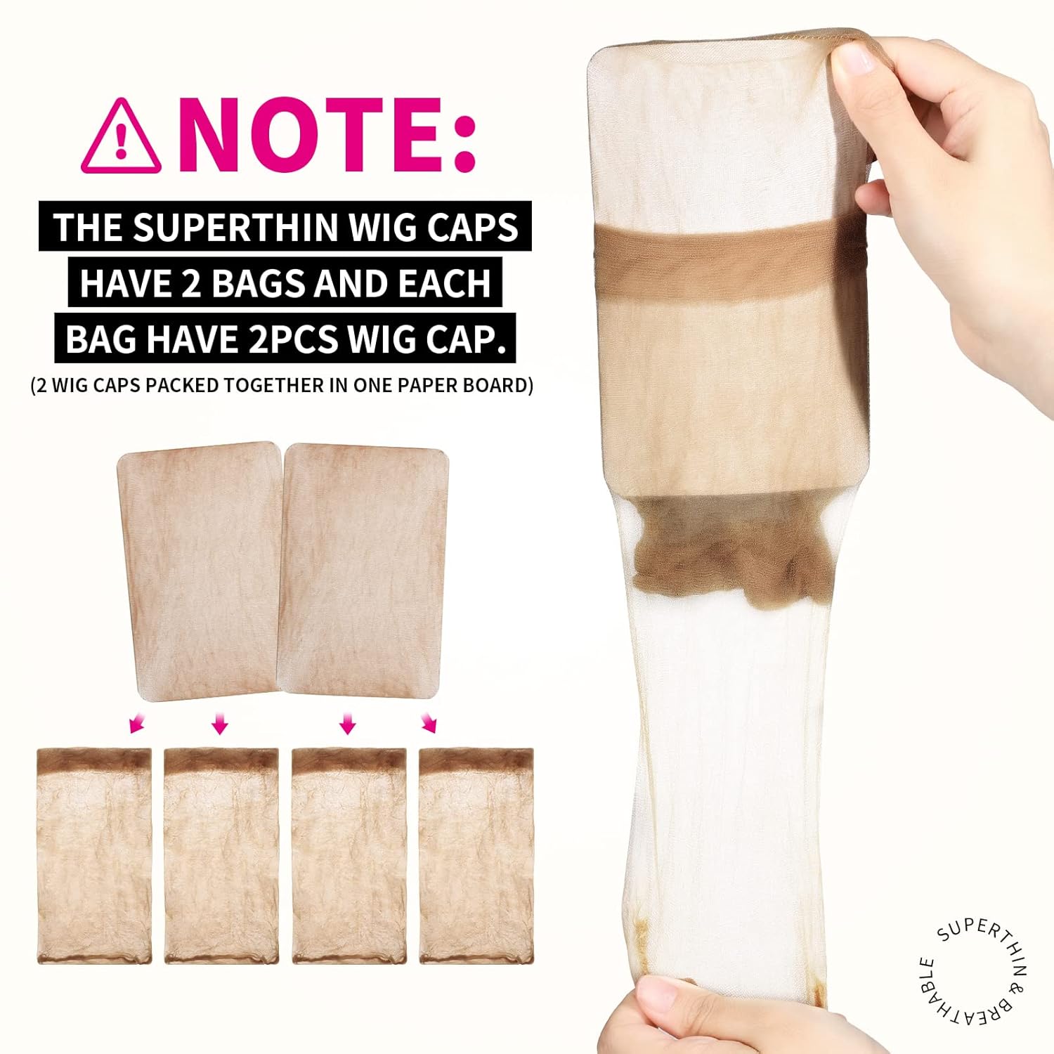 1/3 Beutel belüftetes Nylon-Me – Wig Cap Stocking Bewertung und Preis