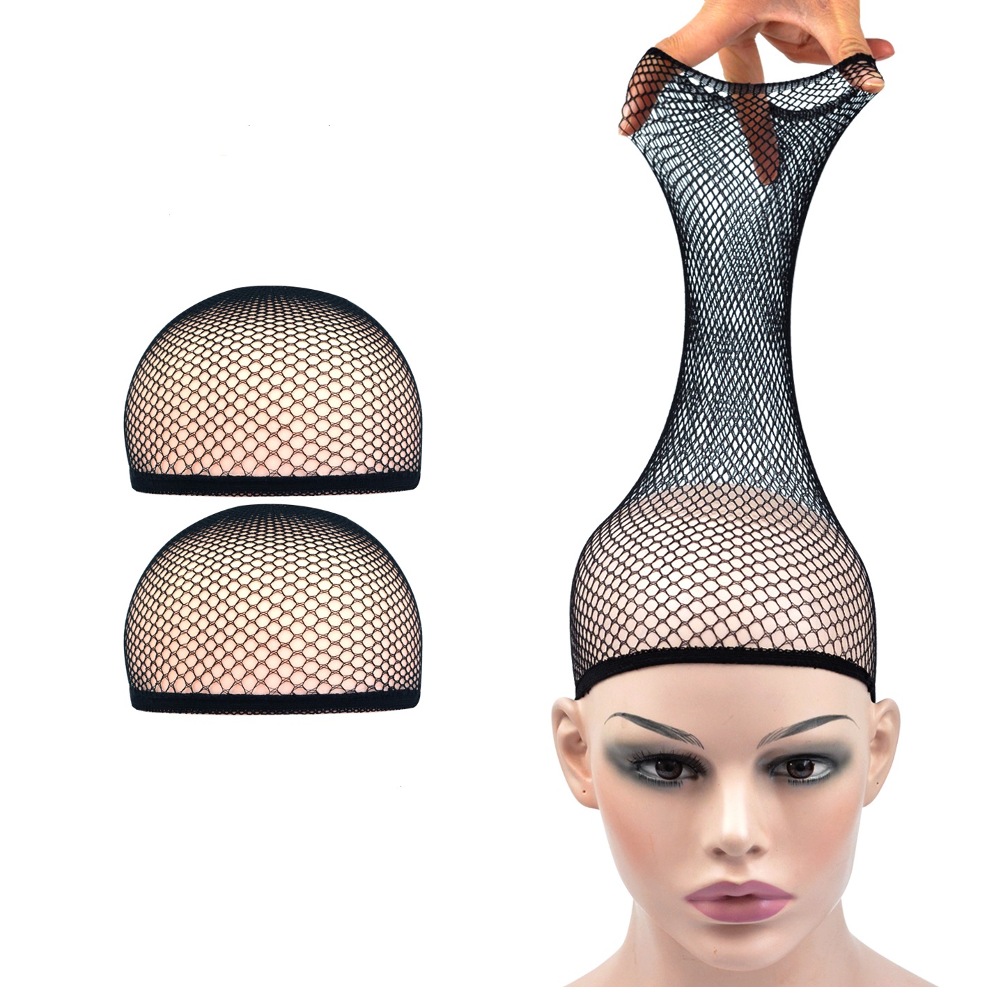 2-teiliges Haarnetz mit offene – Wig Cap Stocking Bewertung und Preis